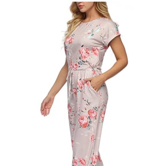 NEW RichCoco Floral Jumpsuit w/pockets Size Large - Picture 5 of 8
